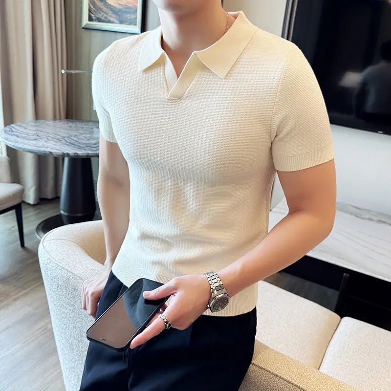 Benjamin – Casual Slim Fit Polo Collar Shirt