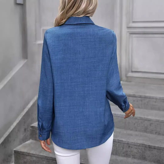 Isla – Relaxed Fit Long Sleeve Blouse