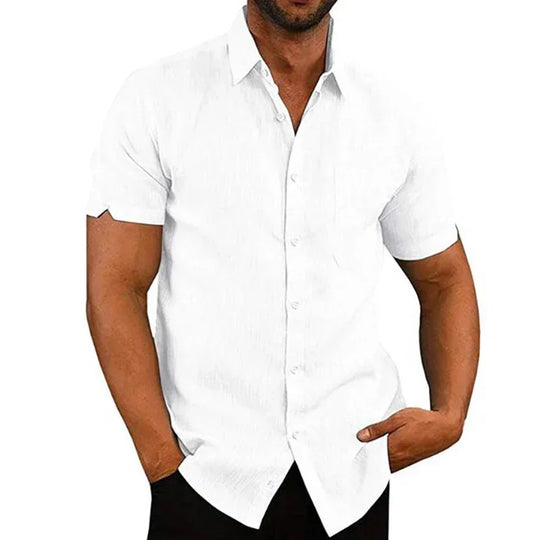 Daniel – Casual Cotton Linen Short Sleeve Shirt