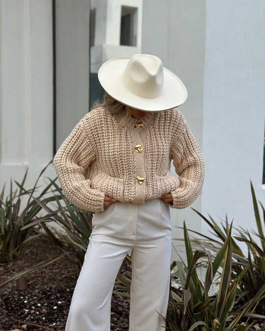 Sylvie – Chunky Knit Cardigan with Buttons