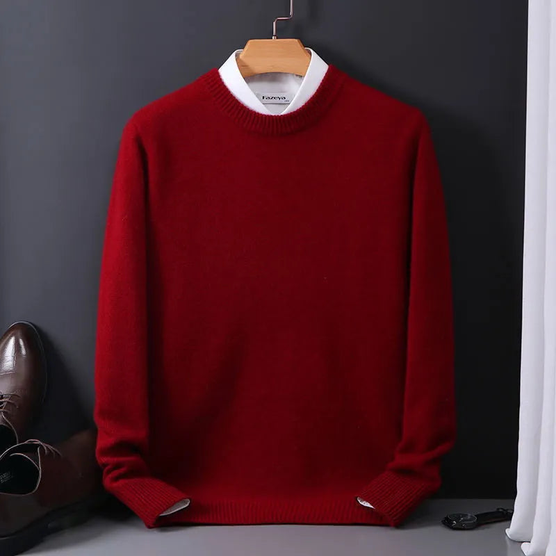 Adrian Men’s Sweater – Crew Neck Wool Blend