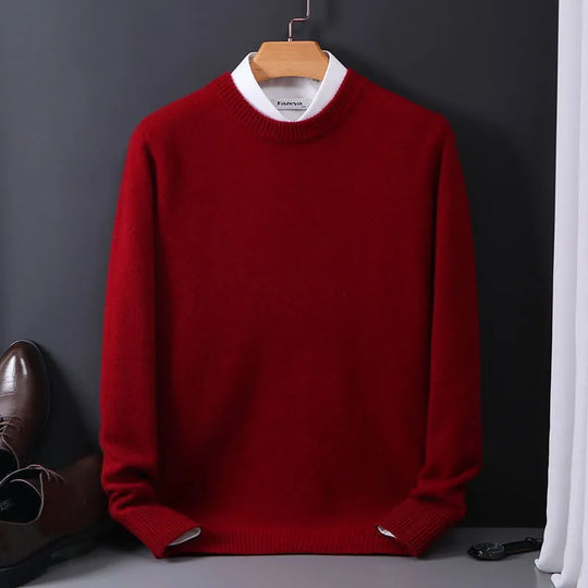 Adrian Men’s Sweater – Crew Neck Wool Blend