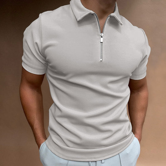Szymon – Men's Polo Shirt with Zip Collar