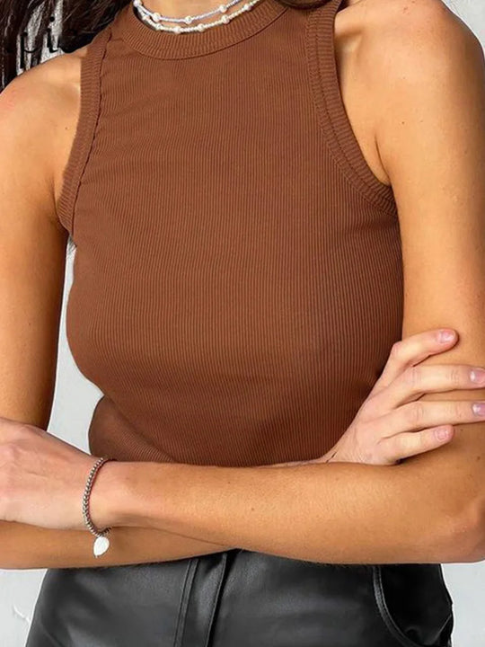 Siena – Women’s Ribbed Knit Off-Shoulder Tank Top