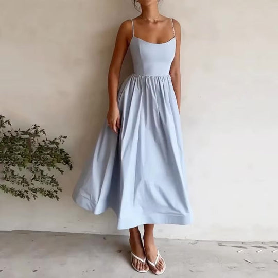 Liliana – Flared Midi Dress with Lightweight Silhouette
