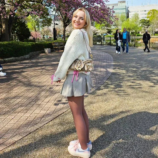 Lucienne | Women's Knit Sweater with Ribbon Details