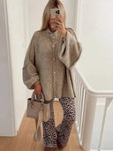 Viola | Women's Oversized Button-Up Cardigan