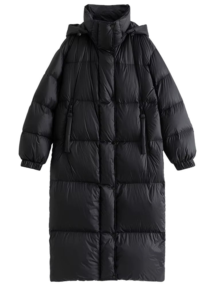 Barclay & Bloom | Women’s Long Puffer Coat – Hooded Quilted Winter Jacket with Zip Closure