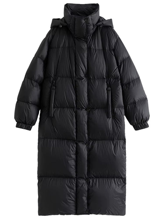 Barclay & Bloom | Women’s Long Puffer Coat – Hooded Quilted Winter Jacket with Zip Closure