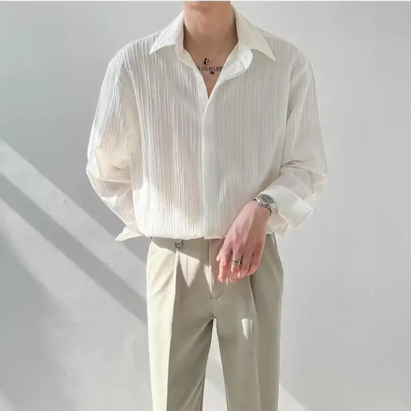 Taiki – Men’s Casual Striped Long Sleeve Shirt