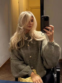 Viola | Women's Oversized Button-Up Cardigan