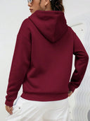 Nahla – Solid Color Fleece Hoodie with Pocket