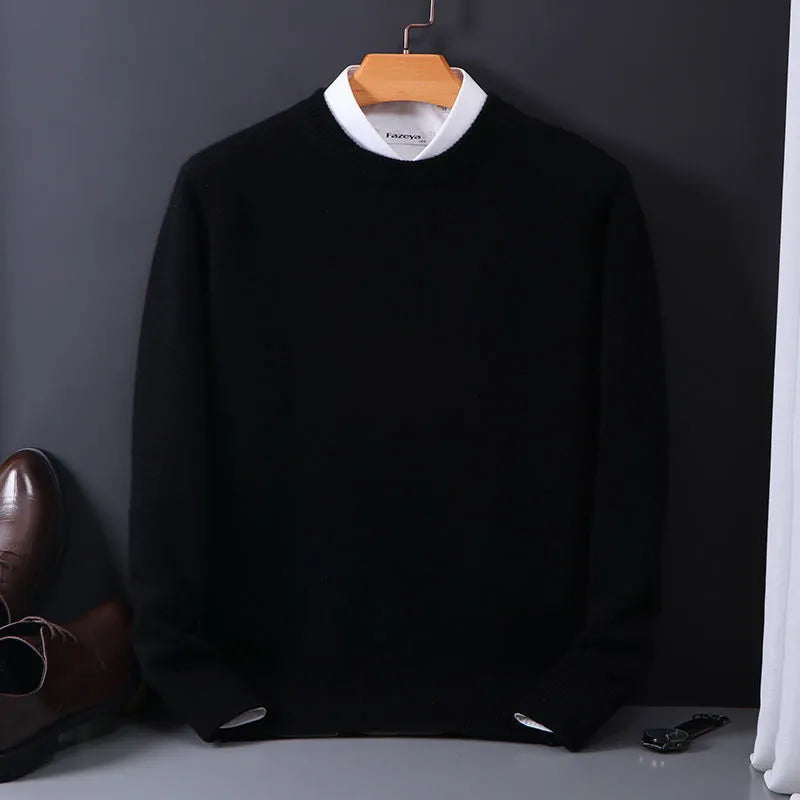 Adrian Men’s Sweater – Crew Neck Wool Blend