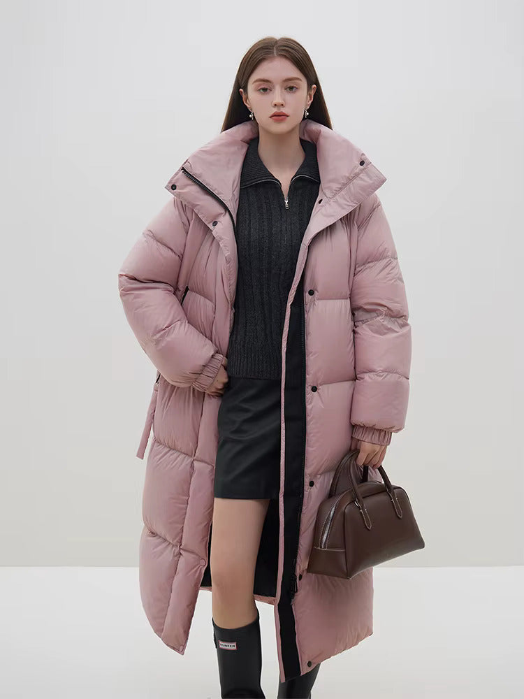 Barclay & Bloom | Women’s Long Puffer Coat – Hooded Quilted Winter Jacket with Zip Closure