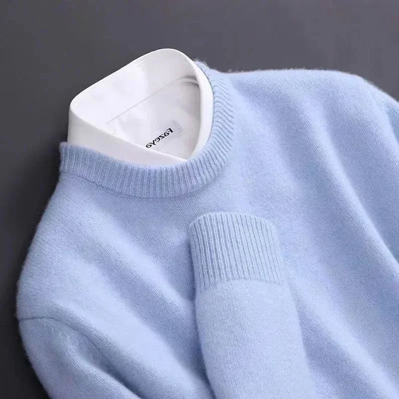 Adrian Men’s Sweater – Crew Neck Wool Blend