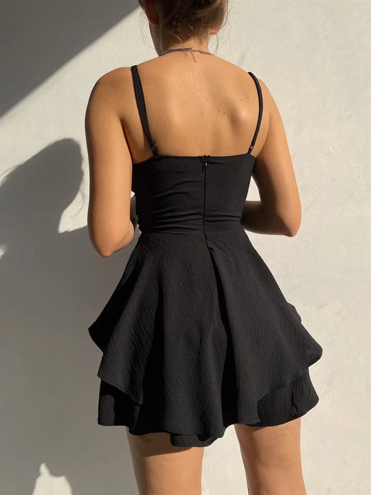 Yara – Women’s Ruched Strap Mini Dress