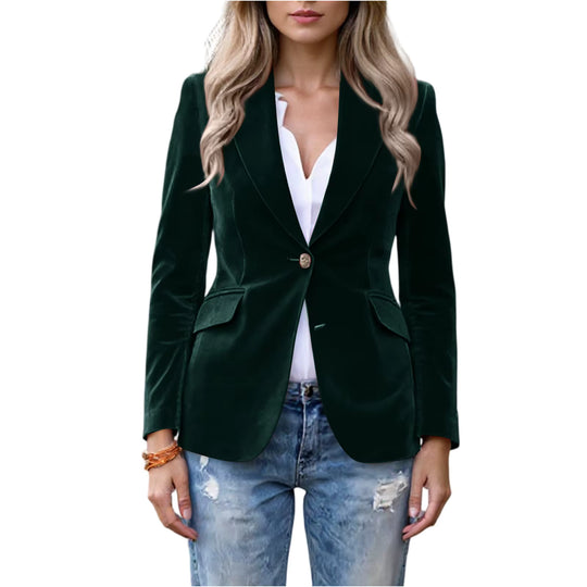 Barclay & Bloom | Women’s Velvet Blazer – Tailored Single-Breasted Jacket