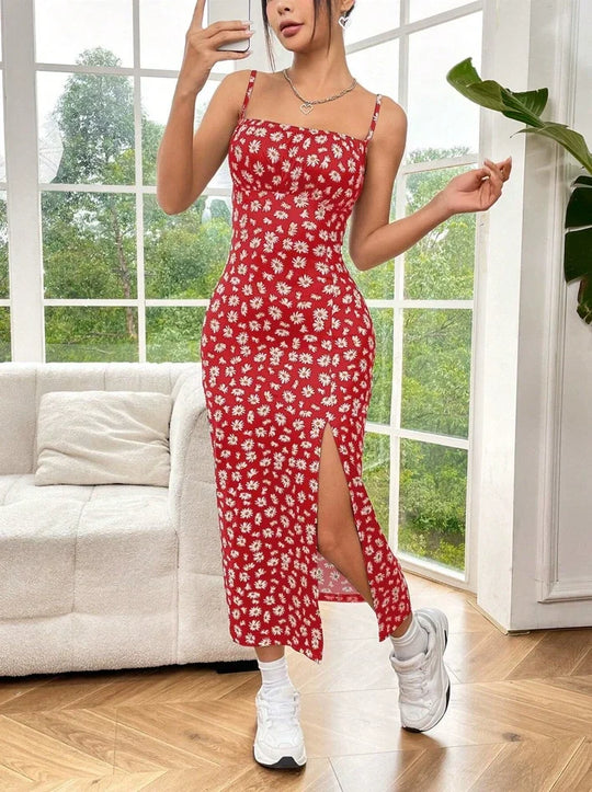 Isabella – Women’s Strapless Wrap Maxi Dress with High Split