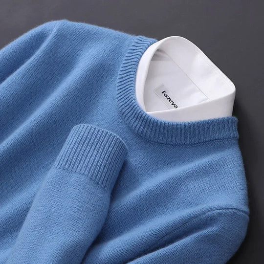 Adrian Men’s Sweater – Crew Neck Wool Blend
