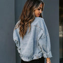 Irene Jacke - Jeansjacke mit Leopardenmuster