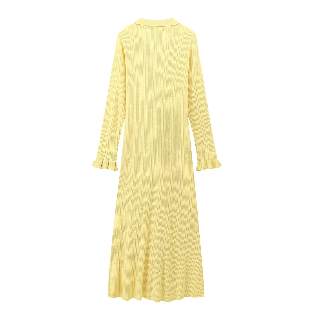 Maya – Women’s Long Sleeve Dress with Ruches