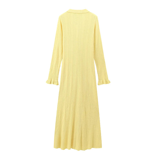 Maya – Women’s Long Sleeve Dress with Ruches