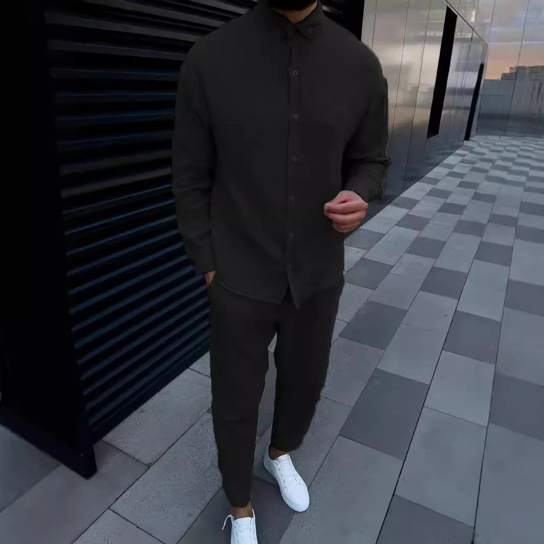Everett – Men’s Long Sleeve and Pants Outfit Set