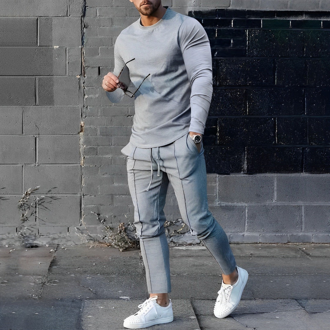 Ryan Men’s Tracksuit – Slim Fit Long Sleeve Top and Joggers Set