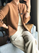 Clara Women’s Textured Knit Cardigan – Button Front Casual Jacket