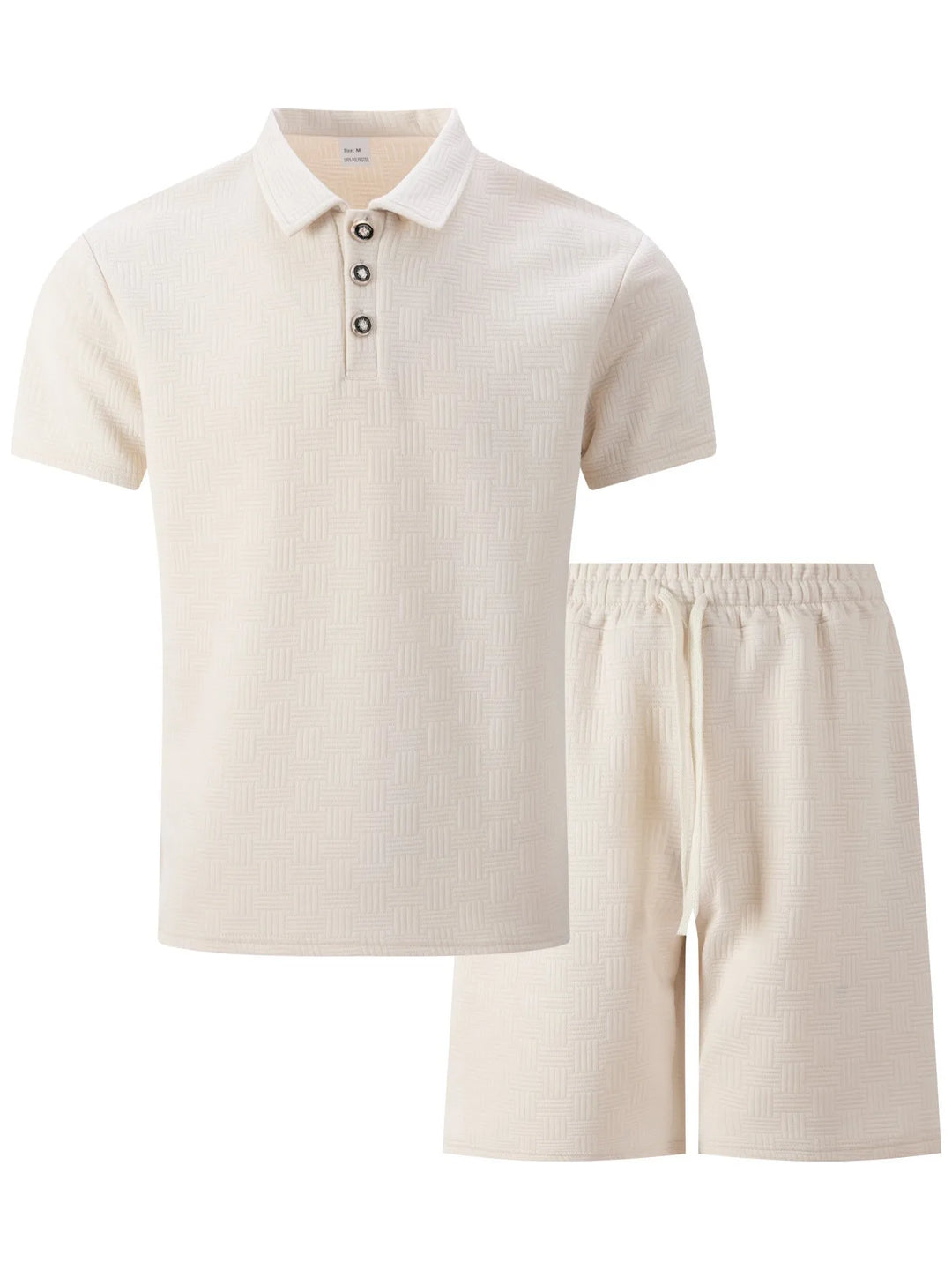 James – Casual Men’s Corduroy Two-Piece Set, Polo & Shorts