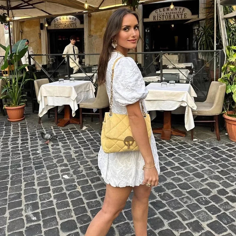 Maya – Women’s Embroidered V-Neck Mini Dress