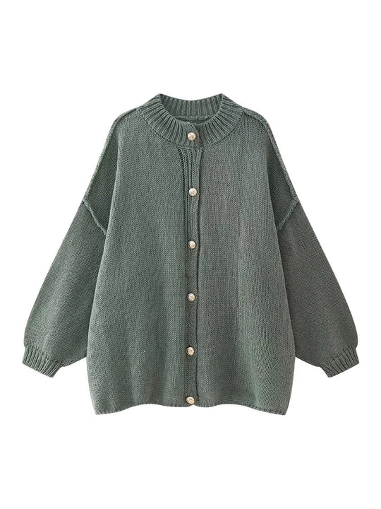 Viola | Women's Oversized Button-Up Cardigan