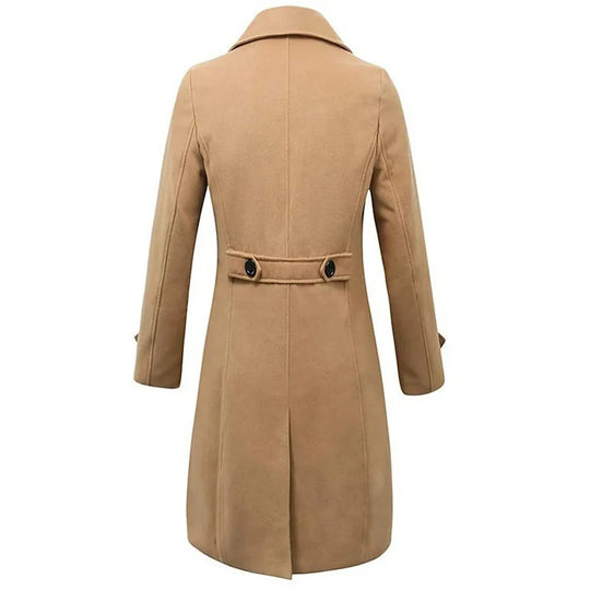Sebastian Men’s Overcoat – Double-Breasted Long Coat