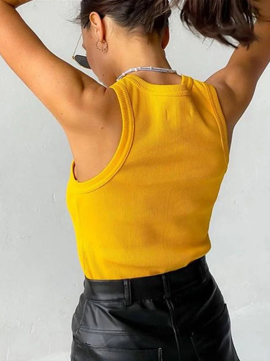 Siena – Women’s Ribbed Knit Off-Shoulder Tank Top