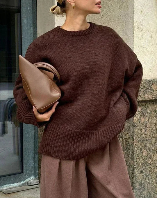Sienna – Luźny sweter z dzianiny typu pulower