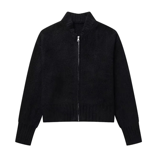 Elodie - Women's Cropped Knit Cardigan Sweater