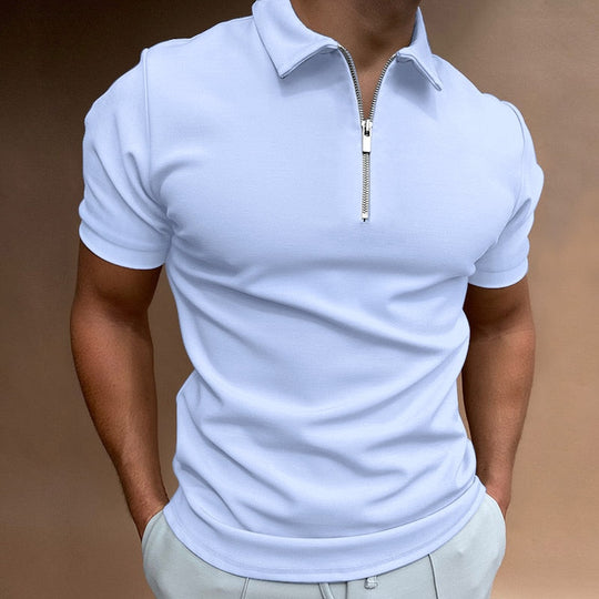 Szymon – Men's Polo Shirt with Zip Collar