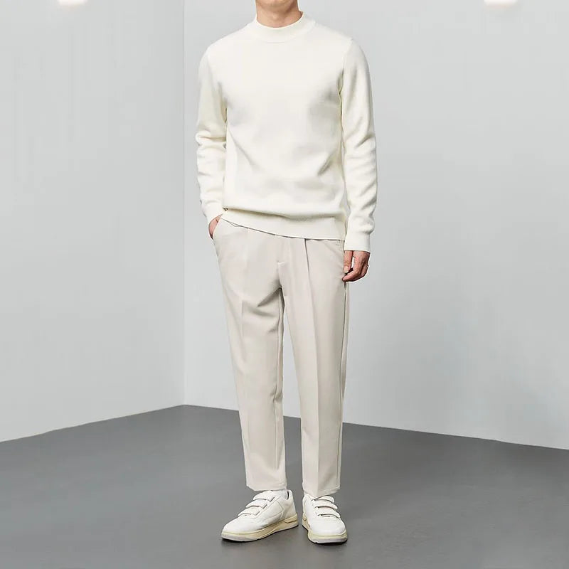 Simon Men’s Sweater – Crew Neck Wool Blend