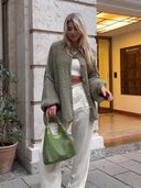 Viola | Women's Oversized Button-Up Cardigan