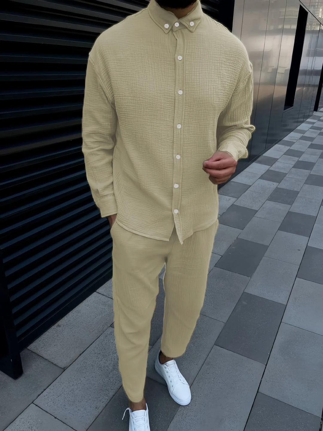 Everett – Men’s Long Sleeve and Pants Outfit Set