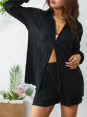 Elowen | Einfarbiges zweiteiliges Set mit Rüschen