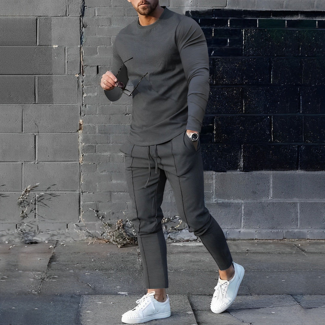 Ryan Men’s Tracksuit – Slim Fit Long Sleeve Top and Joggers Set