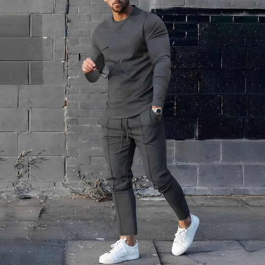 Ryan Men’s Tracksuit – Slim Fit Long Sleeve Top and Joggers Set
