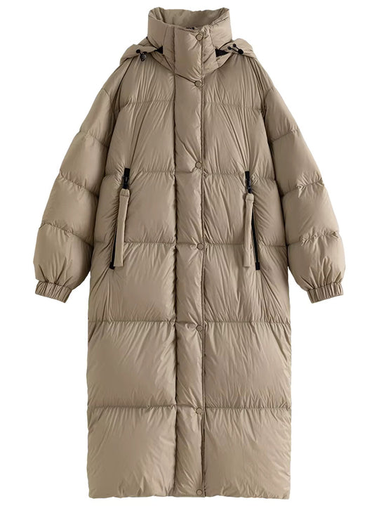 Barclay & Bloom | Women’s Long Puffer Coat – Hooded Quilted Winter Jacket with Zip Closure