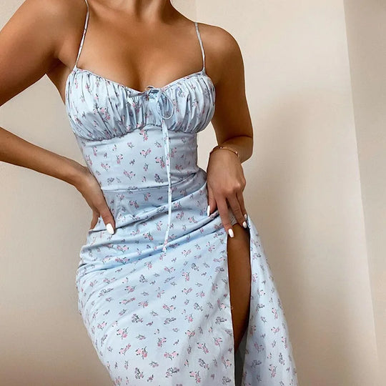 Aurelia – Women’s Elegant Floral Bodycon Maxi Dress