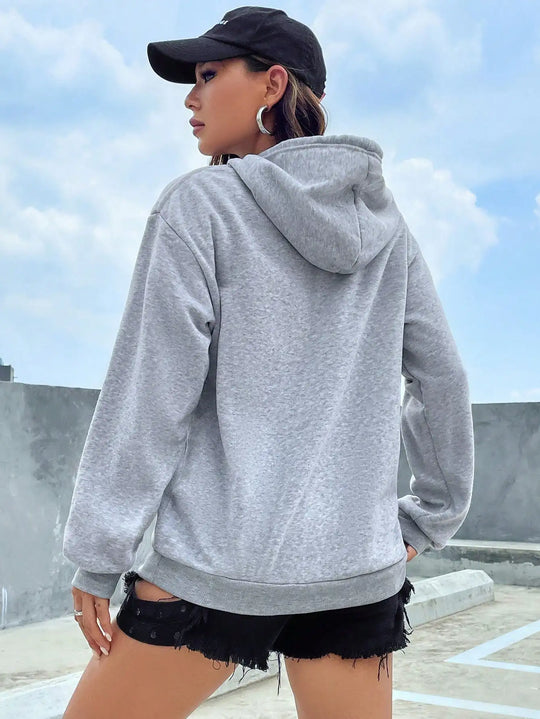 Nahla – Solid Color Fleece Hoodie with Pocket
