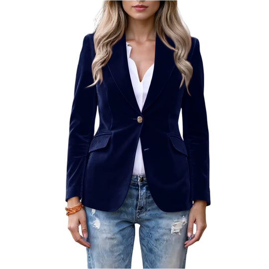 Barclay & Bloom | Women’s Velvet Blazer – Tailored Single-Breasted Jacket