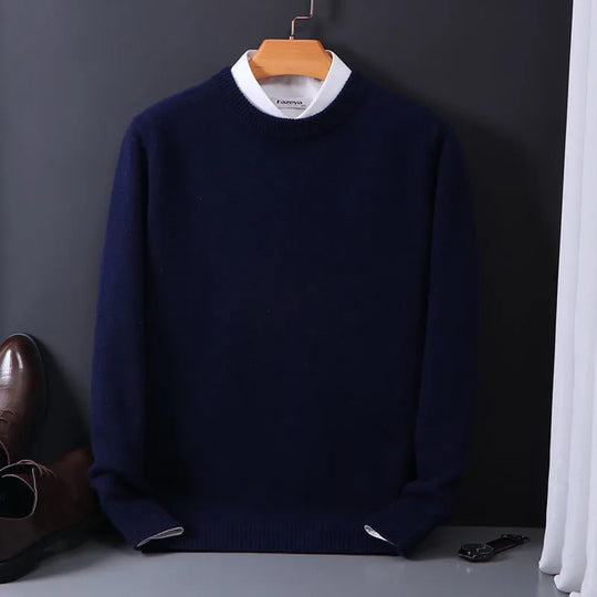 Adrian Men’s Sweater – Crew Neck Wool Blend
