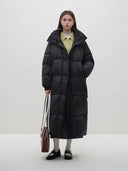 Barclay & Bloom | Women’s Long Puffer Coat – Hooded Quilted Winter Jacket with Zip Closure