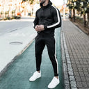 Hans Herren-Trainingsanzug – Zip-Hoodie und Jogginghose Set mit Seitenstreifen